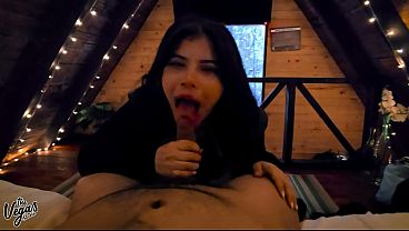 Midnight Pleasure In Vegas: A Naughty Anniversary Blowjob In The Dark Cabin, Taking Him Deep And Tasting Every Last Drop