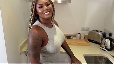 Ebony Lust Unleashed: A Steamy Kitchen Encounter