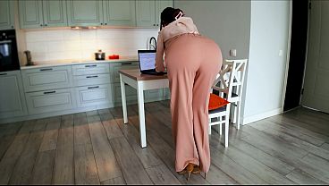 Caught In The Act: Stepmom’s Workday Interrupted By Her Step Son’s Unyielding Desire