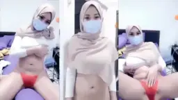 Toge Hijab Citra Jilboobs Pamerin Bulu Memek Basah