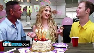 Natural Tits, Tiny Waist, Daisy Lavoy Teases And Fucks Her Stepdaddy Hard