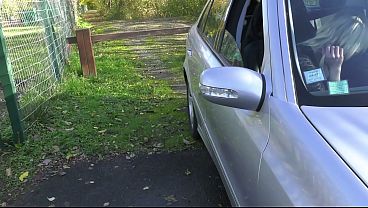 Busty French Milf Sucks My Cock In The Backseat