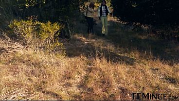 Feminge 4k – Raven-haired Sluts Fucking Wildly In The Open Air