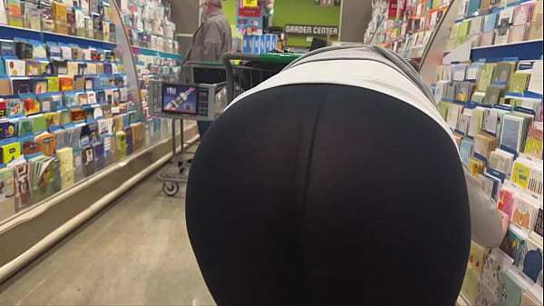 Mom’s Fat Ass Wedgie At Walmart, See-through And Thick