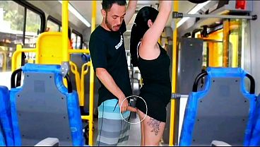 Dirty Brunette Getting Felt Up On The Crowded Bus