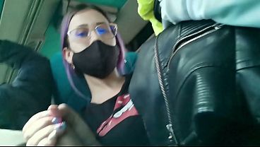 Sloppy Blowjob And Deep Fucking With A Hot Creampie On A Crowded City Bus – Blakeproductions