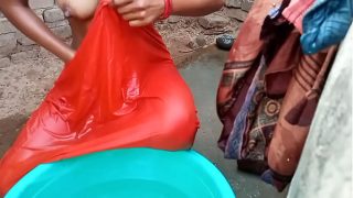 Hot Rati’s Wet Bathroom Bath With Moaning Hindi Voice