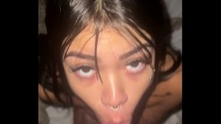 Top Model Teen Takes A Deep Throat Cock Worship