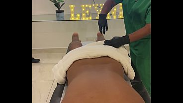 Real Amateur Uniform Roleplay: Slick, Sweaty Massage Action That Gets Deep And Dirty