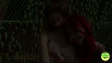 Flaming Hot Outdoor Fuck With Two Gorgeous Asian And Brunette Lesbian Sluts