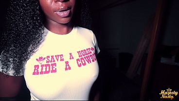 Riding That Black Cowgirl Raw And Deep