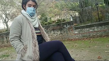 Risky Throat Action In The Open Park For Everyone To See