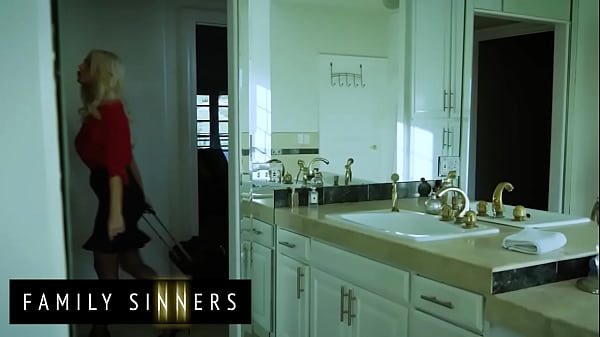 Family Sinners – Horny Blonde Milf Craves Cock From Her Stepson After Her Boring Marriage Leaves Her Dripping Wet