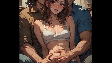 Step Dad And Buddy Rail Stepdaughter With Male Ai Voiceover (ai Made Dirty Talk)