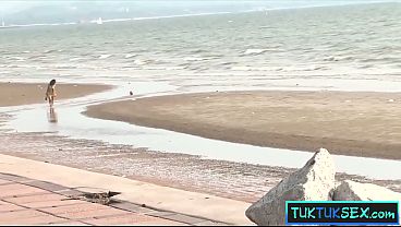 Thai Teen Gets Taken On The Beach For A Rough Fuck By A Big-dick Foreigner