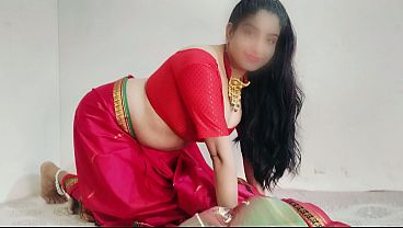 Hot Indian Bhabhi In Red Sari Gets Her Juicy Chut Fucked Hard, Desi Hindi Moans