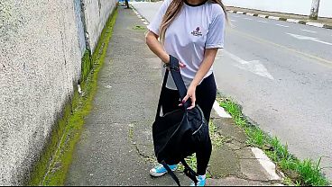 Aluna Gostosa Deu Pro Professor Na Frente Da Escola, Escândalo Quente