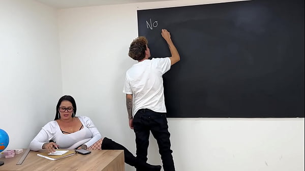 Spoiled Brat Fucks His Hot Teacher Raw And Fills Her Up Right There In The Classroom, No Rules, No Holding Back