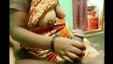 Indian Aunty’s Hand Glides, Making The Boy’s Cock Throb And Leak