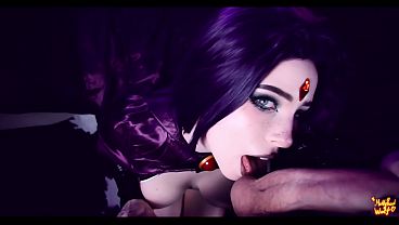 Teen Titans. Raven Takes A Hot Load From Her Wet Pussy Straight To Her Mouth – Moliyredwolf