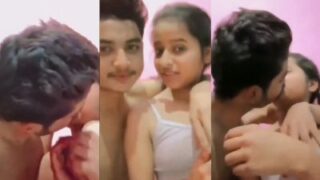 Bf’s Rough Kiss On Indian Girl’s Naked Body, Hands Squeezing Her Soft Boobs Hard.