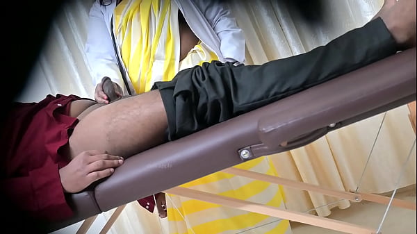 Desi Doctor Sahiya Strokes Her Patient’s Cock With A Dirty, Professional Touch