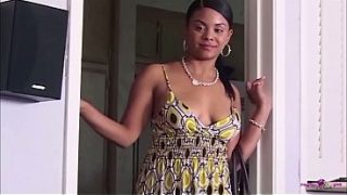While Slowly Peeling Off Her Ebony Roommate’s Clothes, The Lez Brunette Starts Tonguing Her Slick Cunt With Dirty, Teasing Licks.