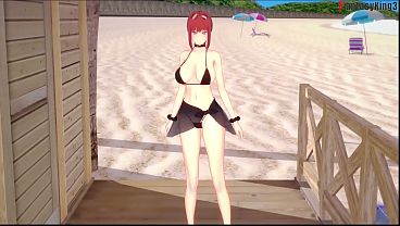 Makima In A Tiny Bikini Gagging On It – Chainsaw Man | Full Pov With Sheer Fabric & Ptrn: Fantasyking3