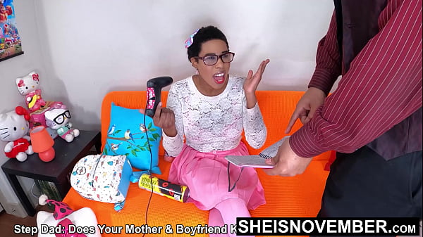 60fps Fresh Drama: My Stepdad Stole My Diary And Demands Rough Missionary—huge Saggy Tits Bared, Cute Black Nerd Stepdaughter Sheisnovember Gets Legs Spread Sideways, Big Cock Slamming Deep By Msnovember