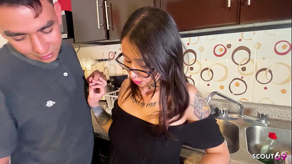 Nympho Tatted Latina Step-sister With Glasses Makes Step-brother Blast On Her Face Again After Filling Her Up